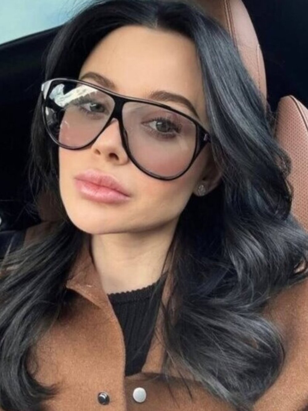 Saint Laurent SL731 GASPAR 001 Aviator Sunglasses - Black\Light Blue